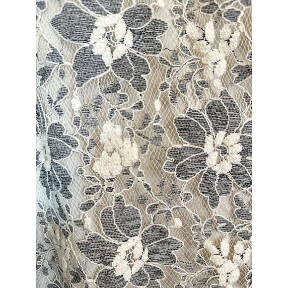 Rachel Roy Women's Floral Lace Sleeveless Shift Mini Dress Size XL Cream Gray - Picture 4 of 9